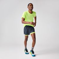 BROOKS SHORT HIGH POINT 5 POUCES 2 EN 1 BLUE NIGHT ET SUNRAY Short trail brooks pas cher