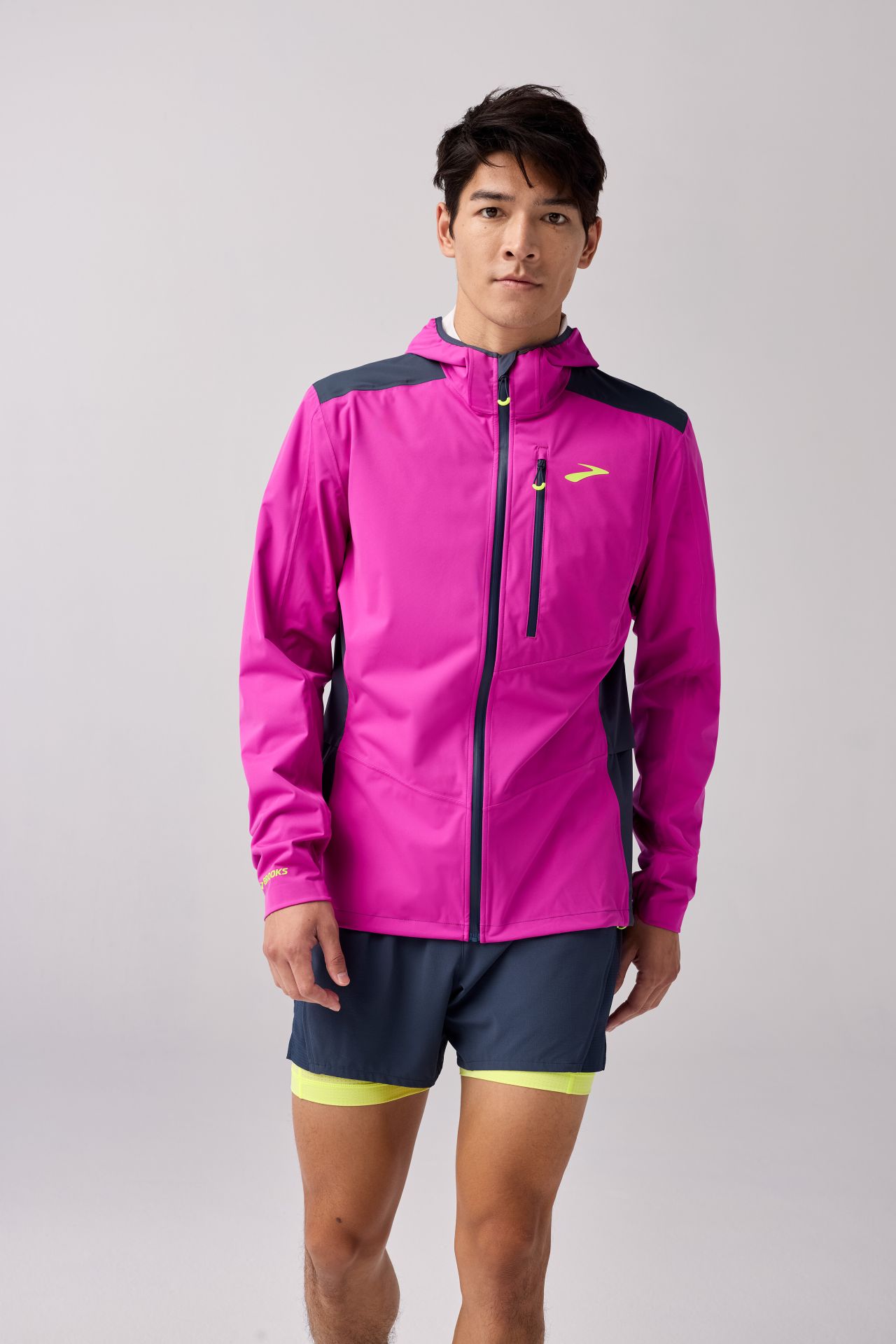 BROOKS HIGH POINT WATERPROOF JACKET FUCHSIA ET BLUE NIGHT  Veste  etanche
