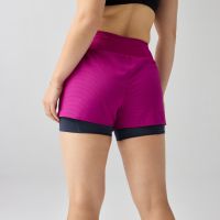 BROOKS SHORT HIGH POINT 3 POUCES 2 EN 1 FUCHSIA ET BLUE NIGHT Short trail brooks pas cher