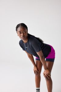 BROOKS SHORT HIGH POINT 3 POUCES 2 EN 1 FUCHSIA ET BLUE NIGHT Short trail brooks pas cher