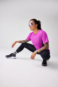 BROOKS HIGH POINT SHORT SLEEVE 2.0 FUCHSIA  Tee shirt running pas cher