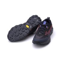 MIZUNO WAVE DAICHI 9  GTX BARITONE BLUE ET CALYPSO CORAL  Chaussures de trail pas cher