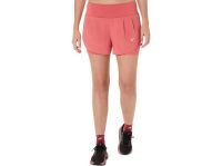 ASICS ROAD 2-N-1 3.5IN SHORT WOMEN DARK PINK CLAY Short Running pas cher
