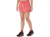 ASICS ROAD 2-N-1 3.5IN SHORT WOMEN DARK PINK CLAY Short Running pas cher