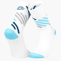 BV SPORT SOQUETTE LIGHT RUN HAUTE MIAMI BLEU GRIS Chaussettes de running