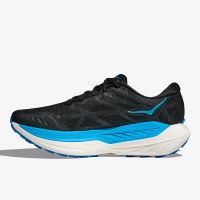 HOKA ROCKET X TRAIL BLACK ET SKYWARD BLUE Chaussures de trail pas cher