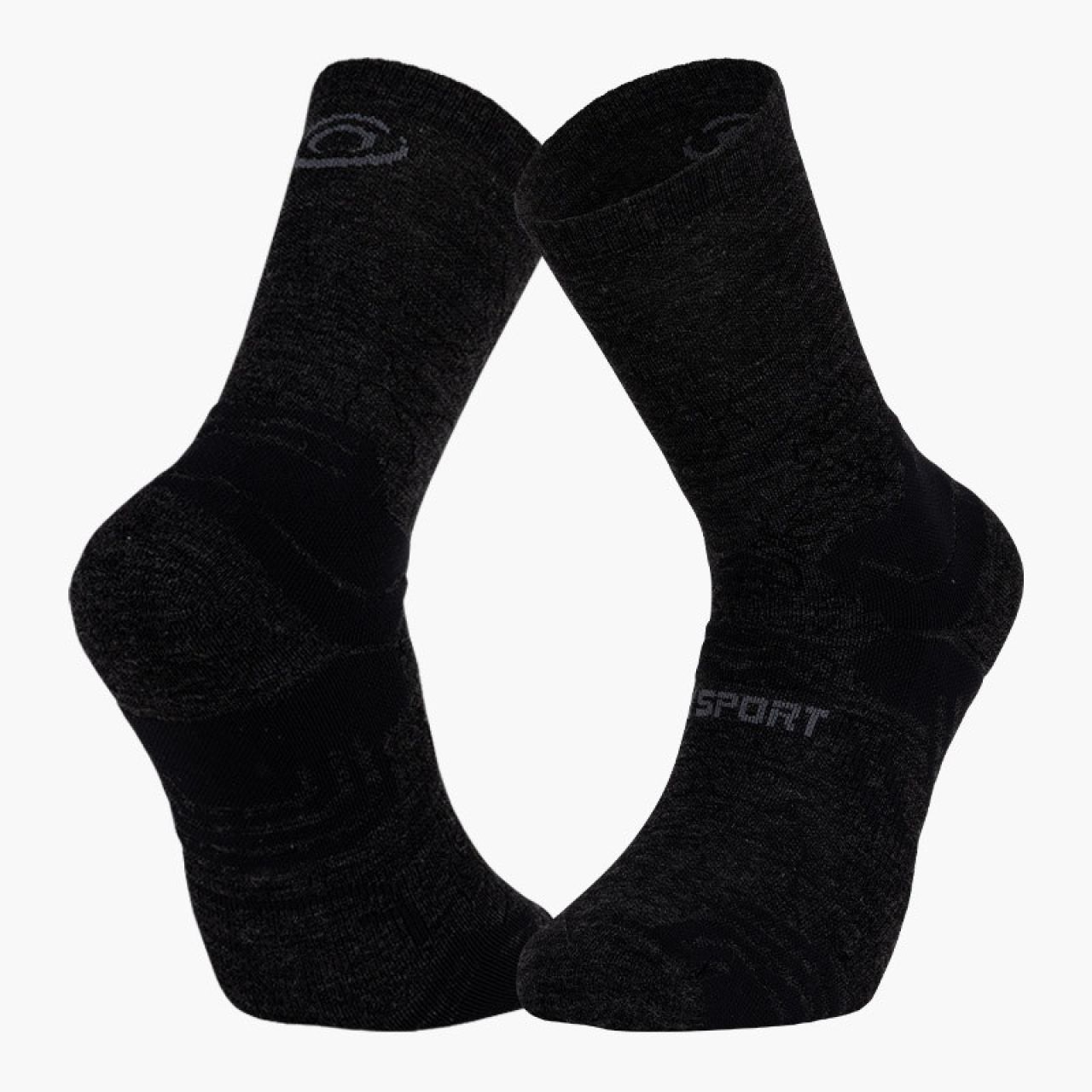 BV SPORT SOCQUETTE TREK GR HAUTE MERINOS ANTRACITE Chaussettes de randonnée