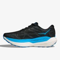 HOKA ROCKET X TRAIL BLACK ET SKYWARD BLUE Chaussures de trail pas cher