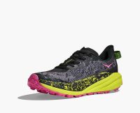 HOKA SPEEDGOAT 6 BLACK ET NEOM CITRUS Chaussures de trail pas cher