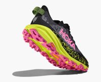 HOKA SPEEDGOAT 6 BLACK ET NEOM CITRUS Chaussures de trail pas cher