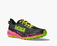 HOKA SPEEDGOAT 6 BLACK ET NEON ROSE Chaussures de trail