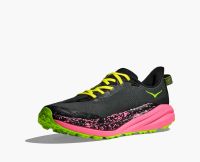 HOKA SPEEDGOAT 6 BLACK ET NEON ROSE Chaussures de trail pas cher