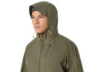 ASICS FUJITRAIL ELITE WATERPROOF JACKET MANTLE GREEN Tee shirt Running pas cher