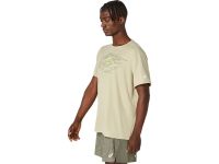 ASICS FUJITRAIL LOGO SS TOP KHAKI Tee shirt Running pas cher
