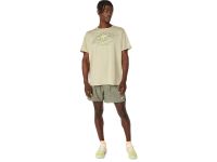 ASICS FUJITRAIL LOGO SS TOP KHAKI Tee shirt Running pas cher