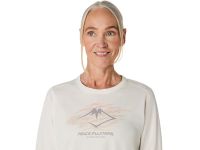 ASICS FUJITRAIL LOGO LS TOP CREAM  Tee shirt  running pas cher