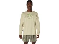 ASICS FUJITRAIL LOGO LS TOP KHAKI  Tee shirt  running