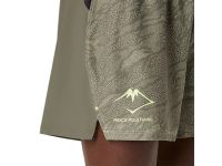 ASICS FUJITRAIL ALL OVER PRINT 5IN SHORT MANTLE GREEN Short Running pas cher