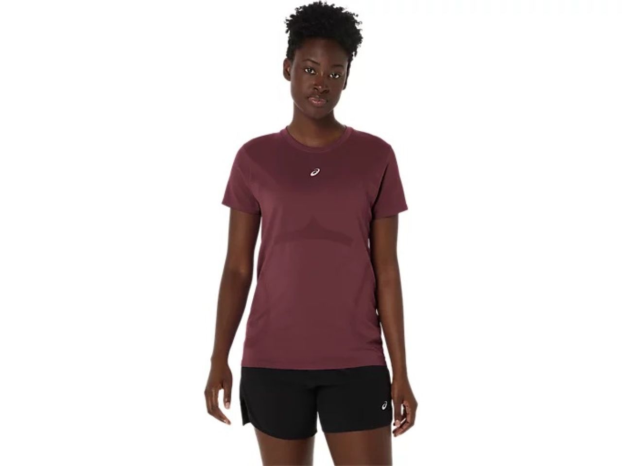 ASICS ROAD SEAMLESS SS TOP DARK CURRANT Tee shirt  running