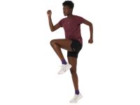 ASICS ROAD SEAMLESS SS TOP DARK CURRANT Tee shirt  running pas cher