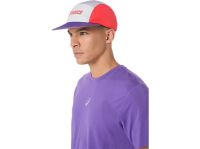 ASICS 5 PANEL CAP FLASH RED ET DUSK VIOLET Casquette de running pas cher
