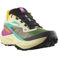 SALOMON GENESIS TRANSPARENT YELLOW ET BLACK  Chaussures de trail pas cher