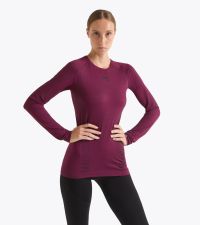 DIADORA LS TEE SHIRT STRATOZERO ROUGE BANDEROLE Tee shirt  running pas cher