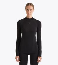 DIADORA L TURTLE NECK STRATOZERO NOIR Tee shirt  running pas cher