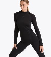 DIADORA L TURTLE NECK STRATOZERO NOIR Tee shirt  running pas cher
