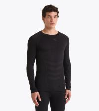 DIADORA LS TEE SHIRT STRATOZERO NOIR Tee shirt  running pas cher