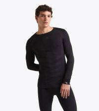 DIADORA LS TEE SHIRT STRATOZERO NOIR Tee shirt  running pas cher