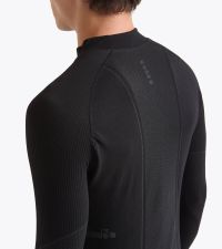DIADORA LS TURTLE NECK STRATOZERO NOIR Tee shirt  running pas cher