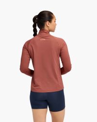 HOKA GLIDETECH QUARTER ZIP ROUGE Maillot de Running pas cher
