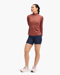 HOKA GLIDETECH QUARTER ZIP ROUGE Maillot de Running pas cher
