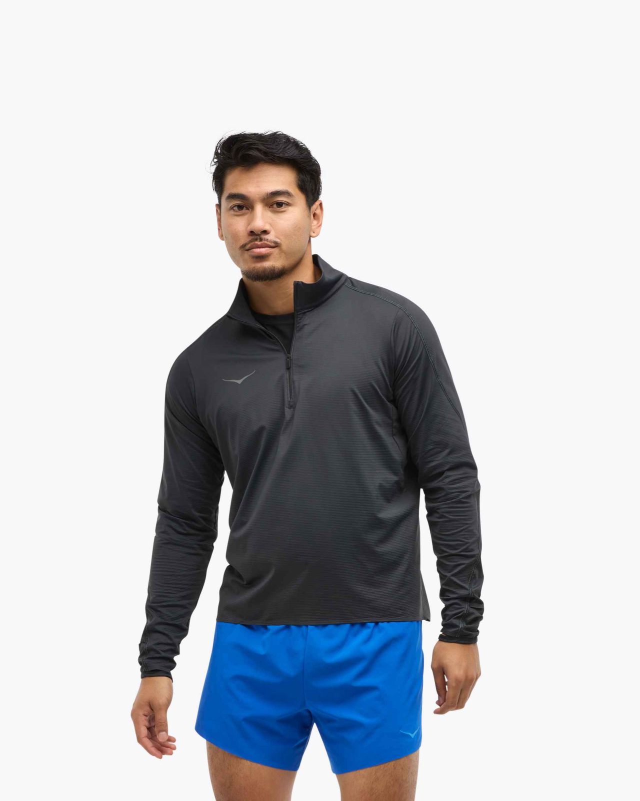 HOKA HAUT A COL ZIPPE GLIDETECH BLACK running