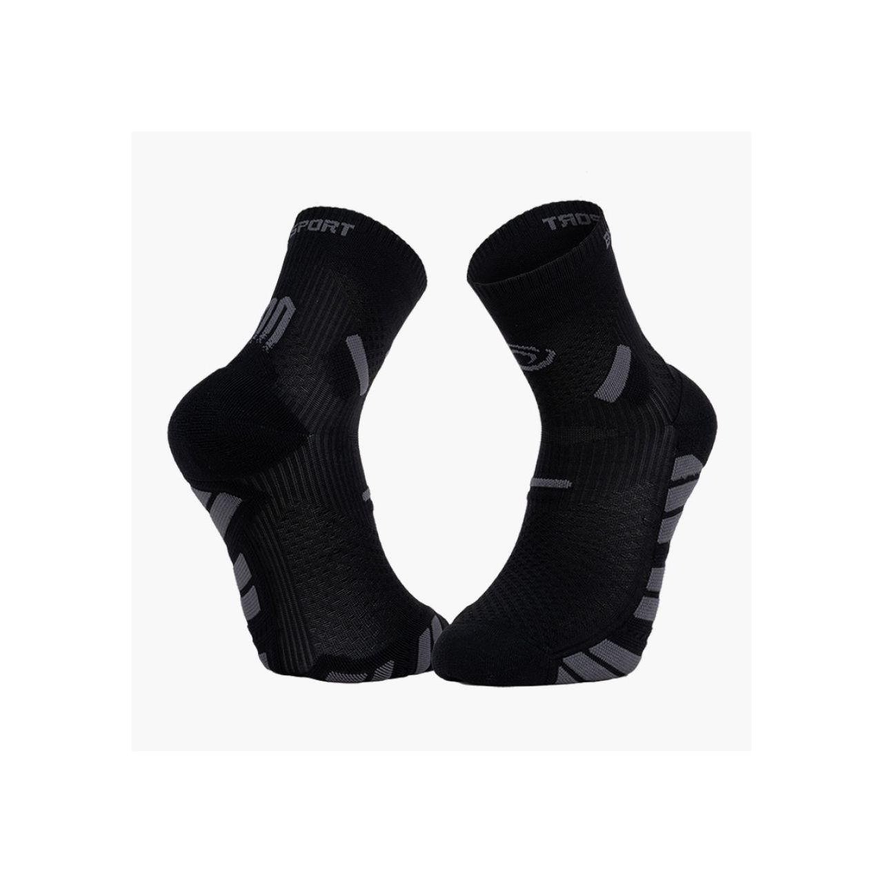 BV SPORT CHAUSSETTES ULTRA TRAIL NOIR ET GRIS Chaussettes  Made in France