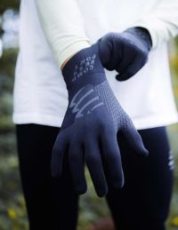 COMPRESSPORT 3D THERMO GLOVES BLACK  Gants running pas cher