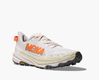 HOKA SPEEDGOAT 6 WHITE ET NEON TANGERINE  Chaussures de trail
