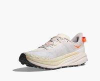 HOKA SPEEDGOAT 6 WHITE ET NEON TANGERINE  Chaussures de trail pas cher
