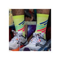 BV SPORT SOQUETTE LIGHT RUN HAUTE MIAMI VERT ET BLEU   Chaussettes de running pas cher