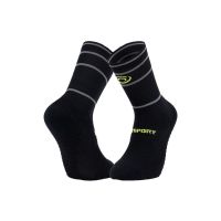 BV SPORT SOQUETTE REFLECT NOIR ET JAUNE   Chaussettes de running
