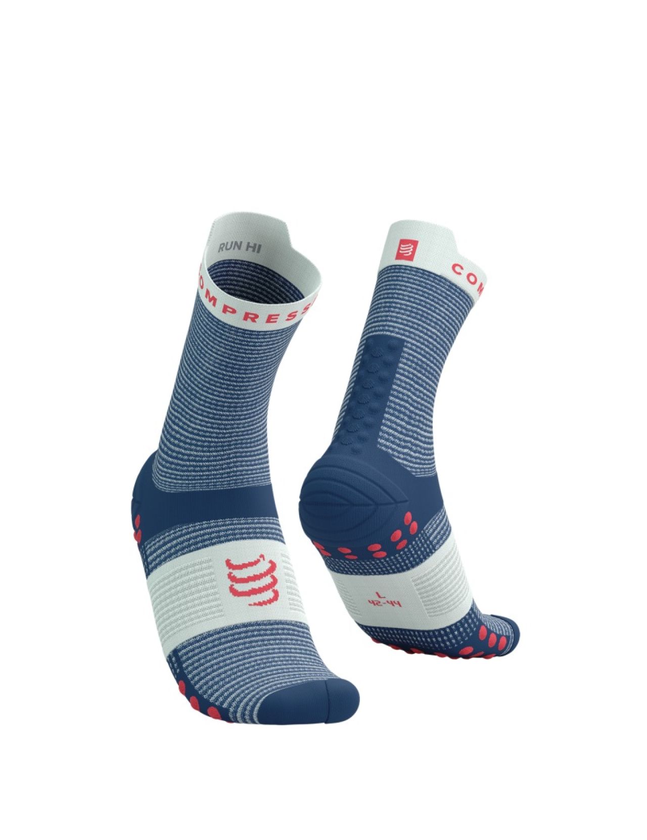 COMPRESSPORT PRO RACING SOCKS V4.0 BLUES ET SUGAR Chaussettes running