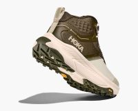 HOKA TRANSPORT HIKE GTX SPRUCE GREEN ET OYSTER MUSHROOM Chaussures de Randonnée pas cher