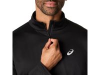 ASICS CORE LS 1/2 ZIP WINTER TOP BLACK  Maillot chaud pas cher