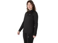 ASICS CORE LS 1/2 ZIP WINTER TOP BLACK  Maillot chaud pas cher