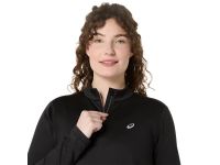 ASICS CORE LS 1/2 ZIP WINTER TOP BLACK  Maillot chaud pas cher