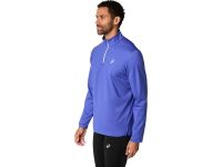 ASICS CORE LS 1/2 ZIP WINTER TOP DARK COBALT  Maillot chaud pas cher