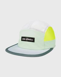 CIELE GOCAP FIELD ICONIC BAR DUSTY TURQUOISE ET WHITE Casquette running