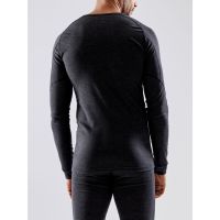 CRAFT  CORE WOOL MERINO LS TEE BLACK Sous vetement hiver pas cher