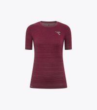 DIADORA SS TEE SHIRT STRATOUNO WOMEN ROUGE BANDEROLE Tee shirt running